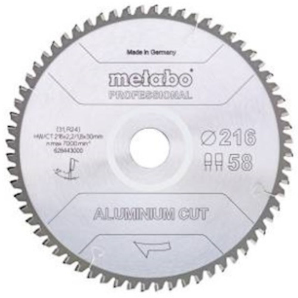 Metabo - List kružne testere "Aluminium cut - professional", 216x30 mm - 628443000