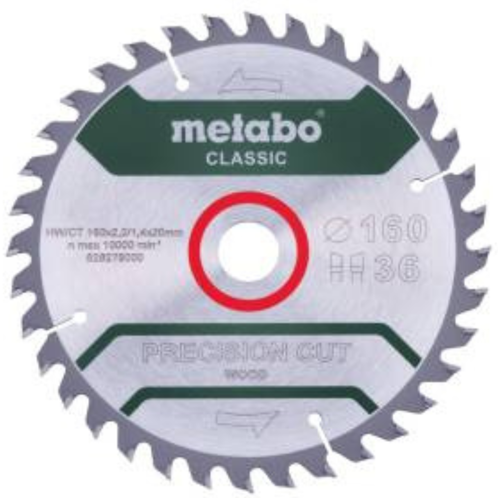 Metabo - List za kružnu testeru "PRECISION CUT WOOD - CLASSIC" Z36 WZ 10°, 160 x 20 mm - 628278000