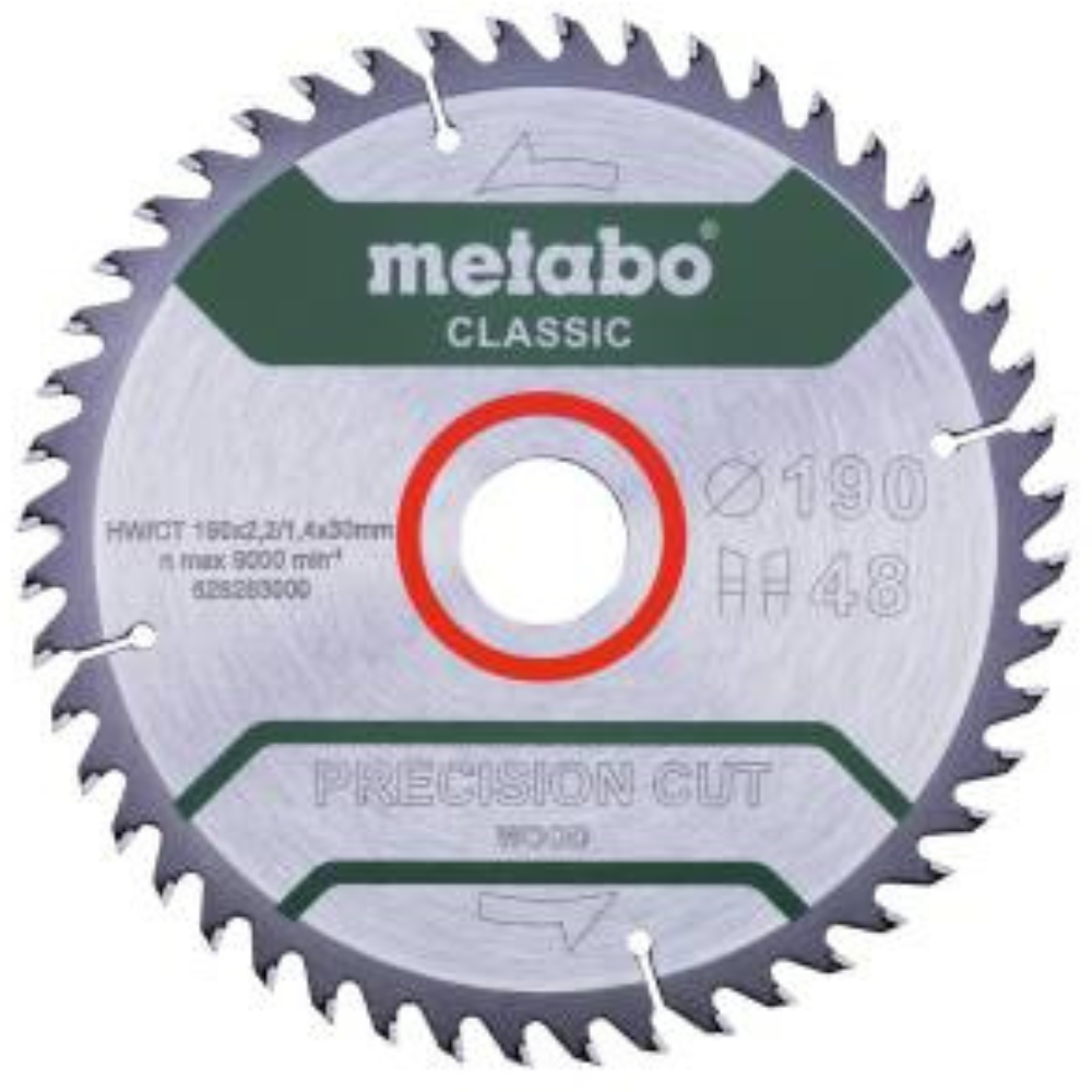 Metabo - List za kružnu testeru "PRECISION CUT WOOD - CLASSIC" Z48 WZ 15°, 190 x 30 mm - 628283000
