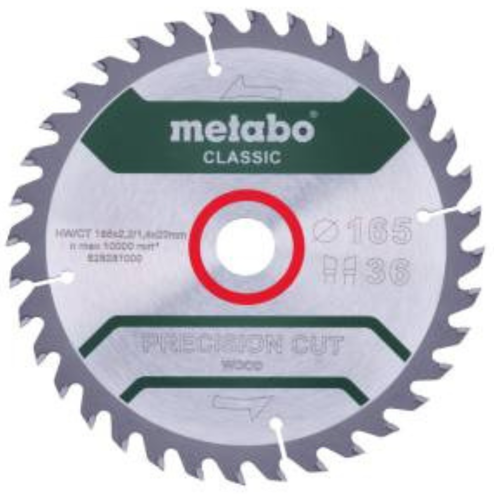 Metabo - List za kružnu testeru "CORDLESS CUT WOOD - CLASSIC" Z36 WZ 15°, 165 x 20 mm - 628281000