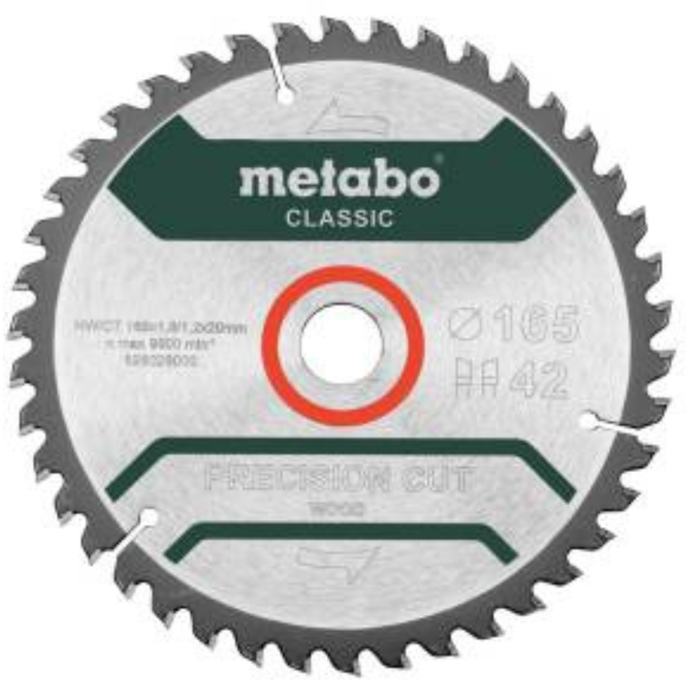 Metabo - List za aku. ručne cirkulare "PRECISION CUT WOOD - CLASSIC" Z42 WZ 5°, 165 x 20 mm - 628026000