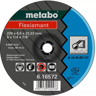 Metabo - Brusna ploča "Flexiamant Steel" za čelik A 24-N, 125 x 4 x 22,23 mm - 616680000