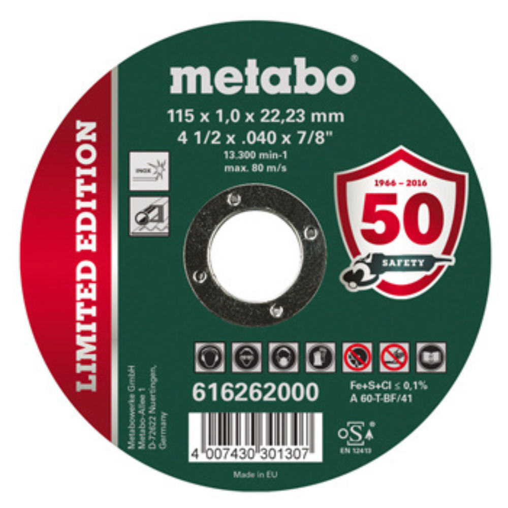 Metabo - Rezna ploča "Limited Edition" za čelik/inox A 60-T 115 x 1 x 22,23 mm - 616262000