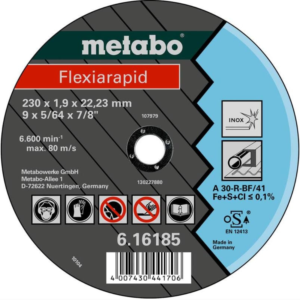 Metabo - Rezna ploča "Flexiarapid" za inox A 60-R 115 x 1 x 22,23 mm - 616186000