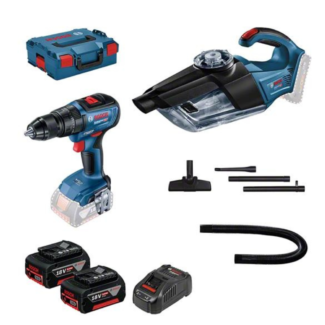 Bosch Set Aku. udarna bušilica GSB 18V-50 + 2x 5.0Ah + L-BOXX + aku. usisivač GAS 18V-1, 0615990M44