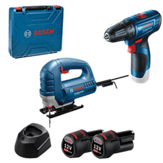 Bosch Set ubodna testera GST 8000 E + aku. bušilica/odvrtač GSR 120-LI + 2x 2,0Ah + kofer, 0615990M8N