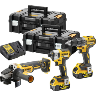 DeWalt Aku set alata brusilica, šrafilica i udarni odvijač, DCK384P2T