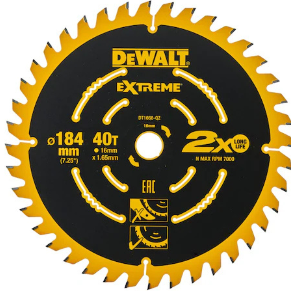 DeWalt - Extreme - List kružne testere, 184mm, 40T - DT1668