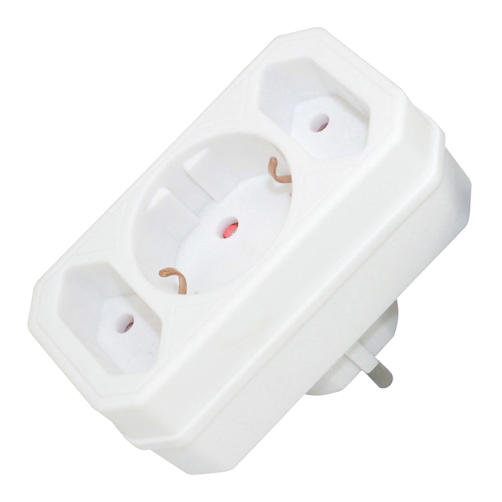 Commel Trostruki Razdelnik Kombinovani 2x Euro + 1x "šuko" - C 48111-1