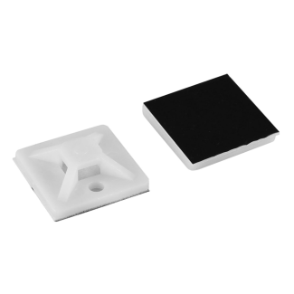 Commel Samolepljivi Držači Vezica, 20x20mm, 25 komada Beli - C 365-331