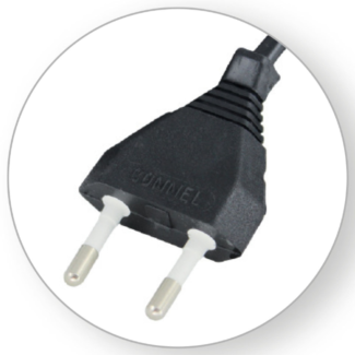 Commel Priključni Kabl 2,5 A 250 V, Beli, 2m H03VVH2-F 2x0,75 - C 0115