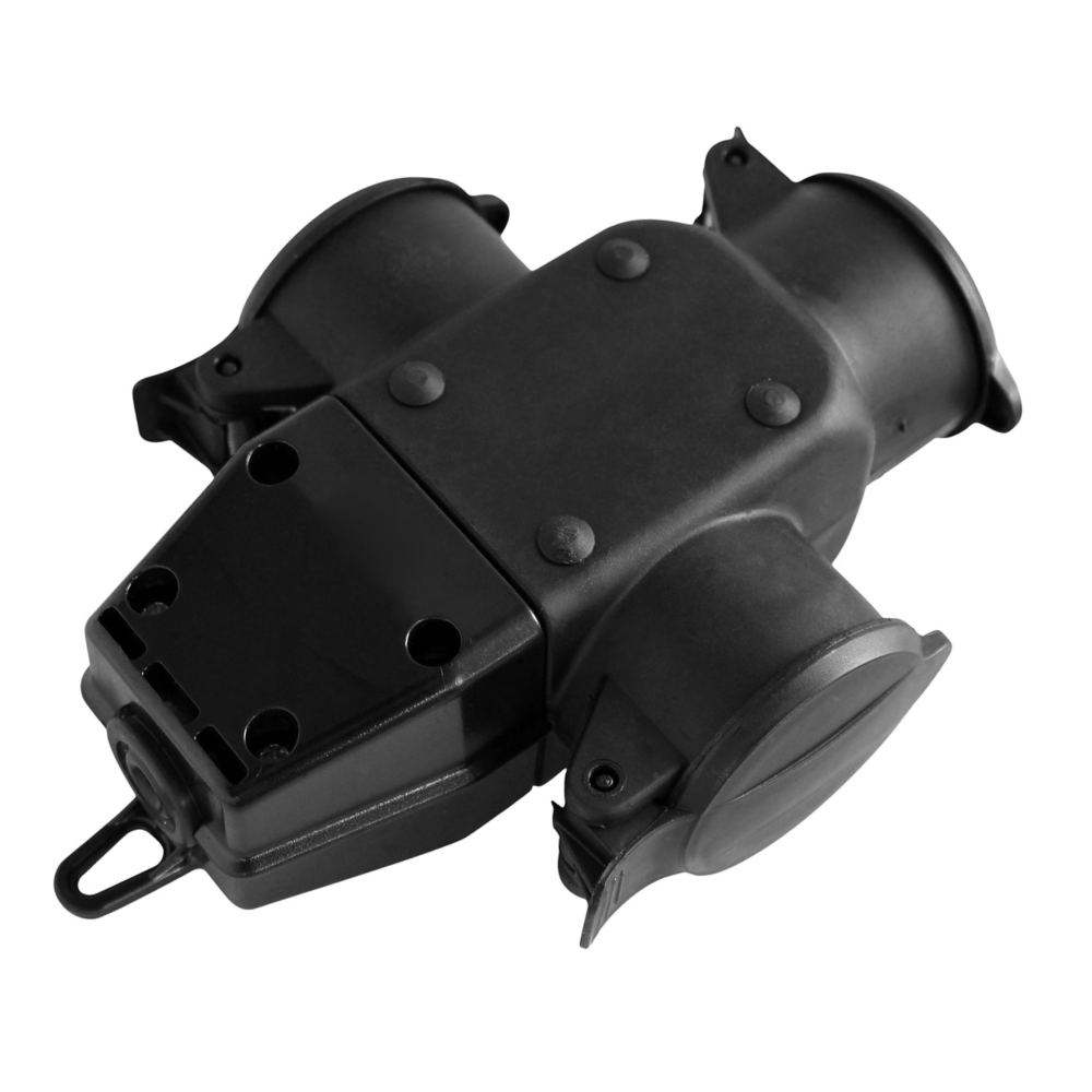 Commel Trostruki razdelnik 16 A, 250 V ~ 2P+Z IP44, gumeni - C 240-501