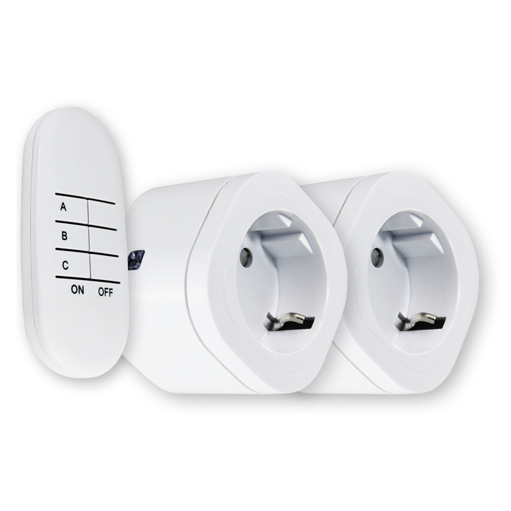 Commel 2 x Utičnica sa daljinskim upravljačem, 13A 3000W, 230V - C 265-116