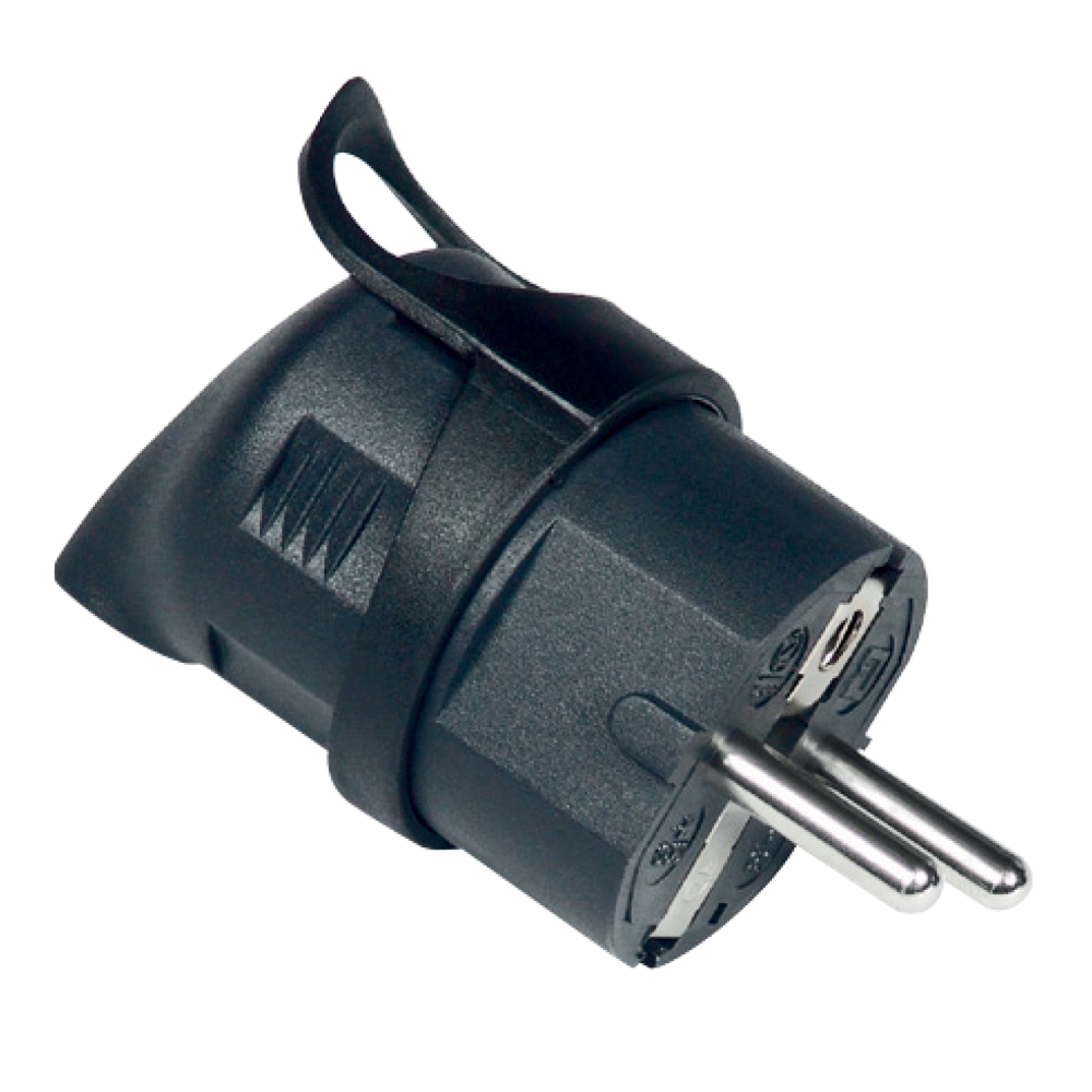Commel Utikač ugaoni sa kontaktom za uzemljenje 16 A 250 V ~, crni - C 290-202