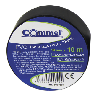 Commel Izolir Traka 0,13mm X 19mm X 10m, Crna - C 365-651