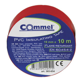 Commel Izolir Traka 0,13mm X 19mm X 10m, Crvena - C 365-654