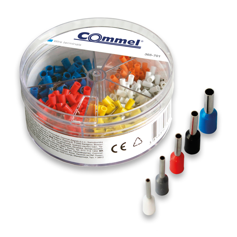 Commel Izolirane Završne Hilzne U Boji, 0,5mm-2,5mm, 400k - C 365-701
