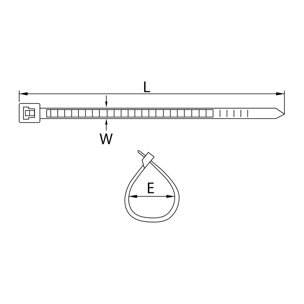 Commel PVC Vezice 2,5mm X 150mm Crna, 100 Kom - C 365-104