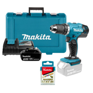 Makita Akumulatorska bušilica - odvijač + set nastavaka B-42874, DDF453RFE1 + B-42874