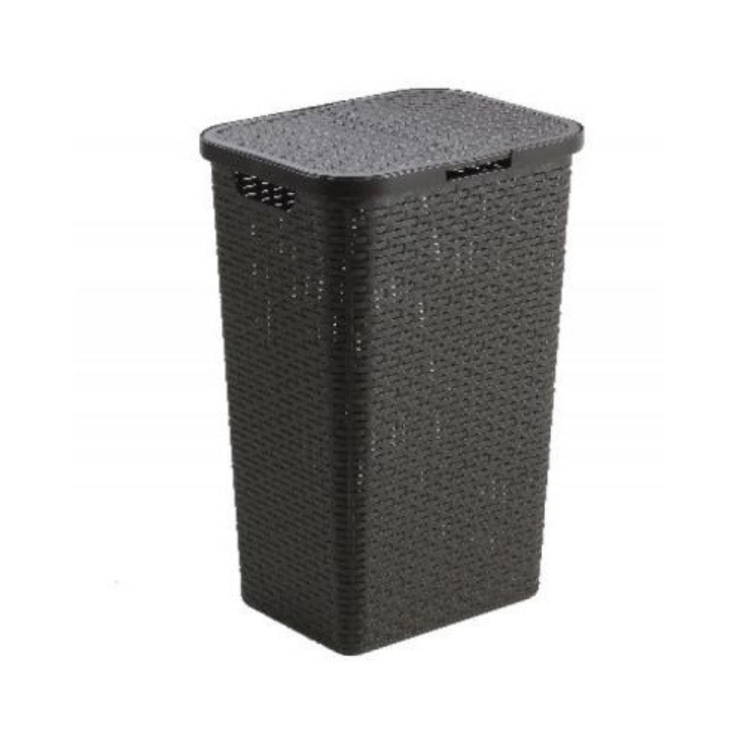 Korpa za veš sa poklopcem 60L siva, 030775