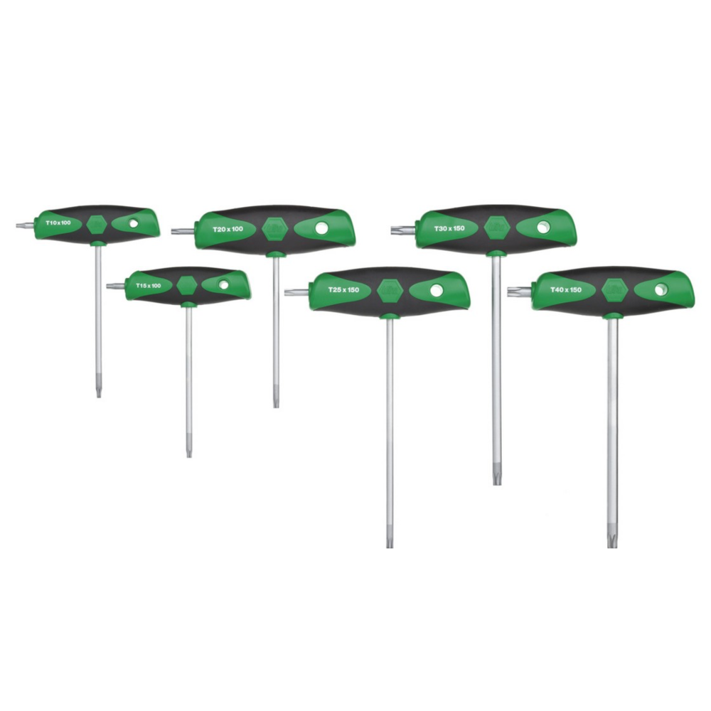 Wiha - Imbus sa T Ručkom ComfortGrip Torx®, Set, mat hromirani, 6 delova - W26248