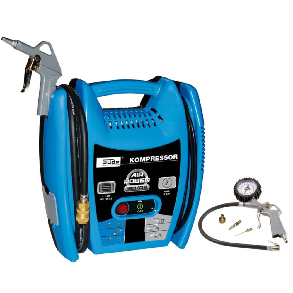 Gude - AIRPOWER Bešumni, bezuljni kompresor 180/08, 1.100W - GD 50077 ...