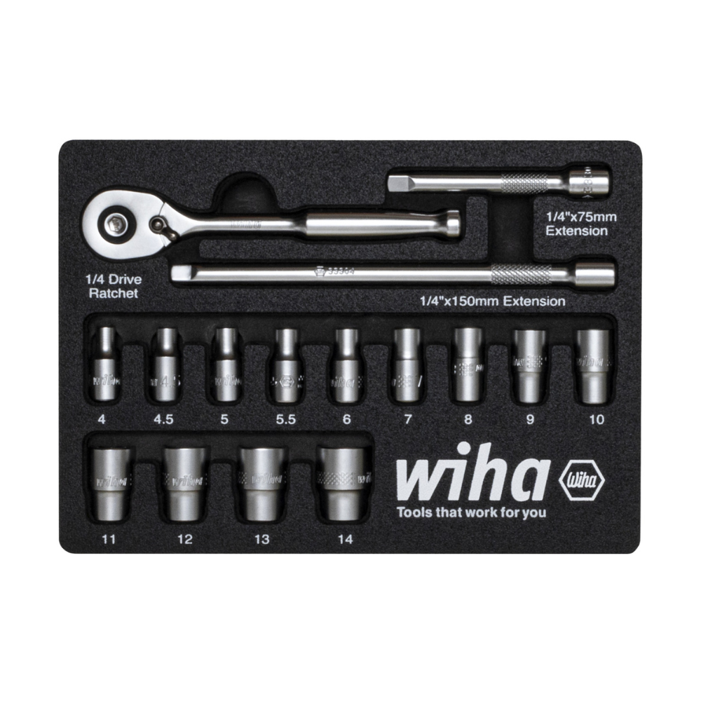 Wiha - Set gedora, 1/4", 17 delova - W 44683