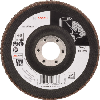 Bosch - Lamelni brusni disk izvijeni X581, Best for Inox Ø125 mm, G 40 - 2608607638