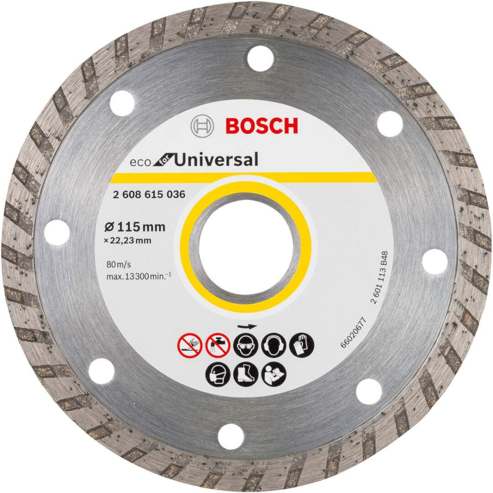 Bosch - Dijamantska rezna ploča turbo 115mm-10kom-ECO For Universal - 2608615045