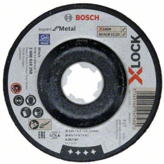 Bosch - X-LOCK Expert for Metal, Uvučeni brusni disk 115x6mm - 2608619258