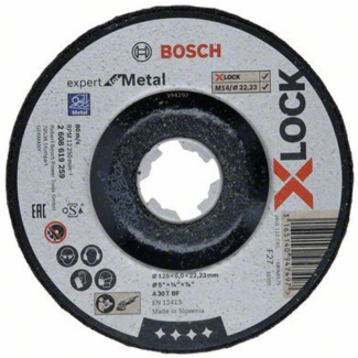 Bosch Uvučeni brusni disk 125x6mm-X-LOCK Expert for Metal, 2608619259