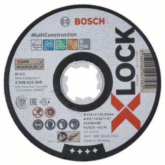 Bosch - Ravni rezni disk 115-X-LOCK Multi Material - 2608619268