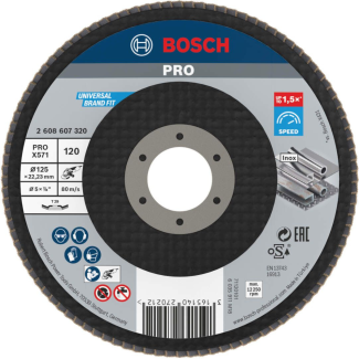 Bosch - Lamelni brusni disk izvijeni X571, Best for Metal Ø125 mm, G 120 - 2608607320