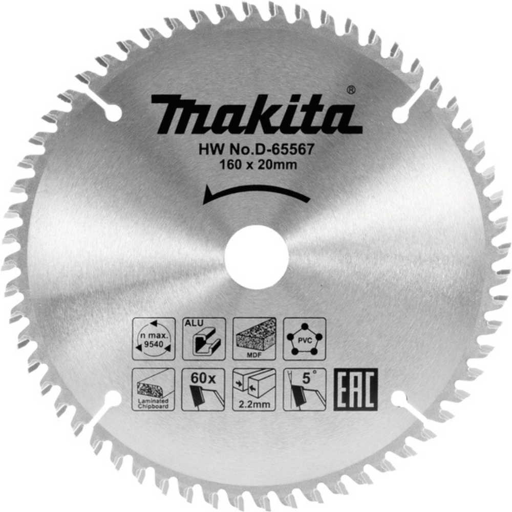 Makita - TCT list testere Ø160mm 60 zuba - D-65567