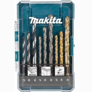 Makita - 9-delni komplet burgija za drvo, metal i zidarske materijale - D-71962