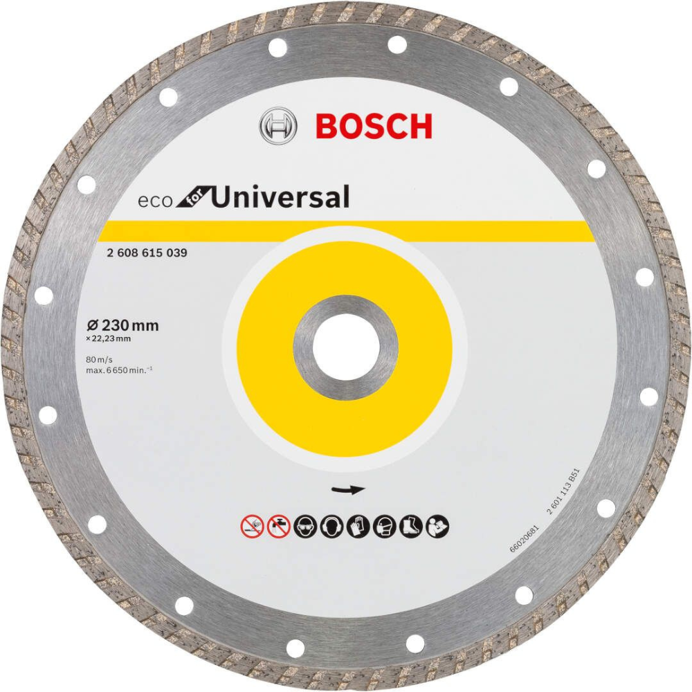 Bosch - Dijamantska rezna ploča turbo 230mm-10kom-ECO For Universal - 2608615048