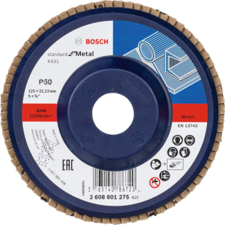 Bosch - Lamelni brusni disk ravni X431, Standard for Metal Ø125 mm, G 60 - 2608601275