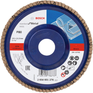 Bosch - Lamelni brusni disk ravni X431, Standard for Metal Ø125 mm, G 80 - 2608601276