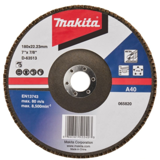 Makita - Lamelarni brusni disk za čelik aluminium-oksid Ø180mm A40 - D-63513