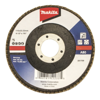 Makita - Lamelarni brusni disk za čelik aluminium-oksid Ø115mm A80 - D-63454