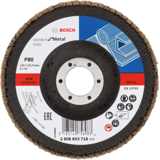 Bosch - Lamelni brusni disk ravni X431, Standard for Metal Ø125 mm, G 80 - 2608603718