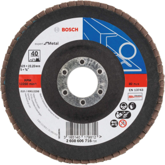 Bosch - Lamelni brusni disk izvijeni X551,Expert for Metal Ø125 mm, G 40 - 2608606716