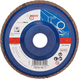 Bosch - Lamelni brusni disk ravni X551, Expert for Metal Ø125 mm, G 40 - 2608607365