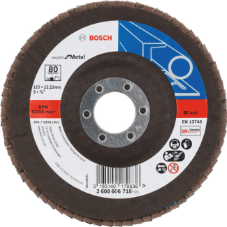 Bosch - Lamelni brusni disk izvijeni X551,Expert for Metal Ø125 mm, G 80 - 2608606718