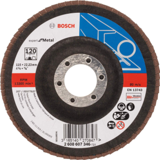 Bosch - Lamelni brusni disk izvijeni X551, Expert for Metal Ø115 mm, G 120 - 2608607346