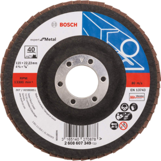 Bosch - Lamelni brusni disk ravni X551, Expert for Metal Ø115 mm, G 40 - 2608607349