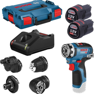 Bosch Akumulatorska bušilica - odvrtač, GSR 12V-35 FC + 4 Flexi Click nastavka 12V, 2x3,0 Ah, 06019H3000
