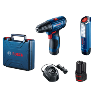 Bosch Akumulatorska bušilica - odvrtač, GSR 120-Li + lampa GLI 12V-300, 2x2,0 Ah, 06019G8004