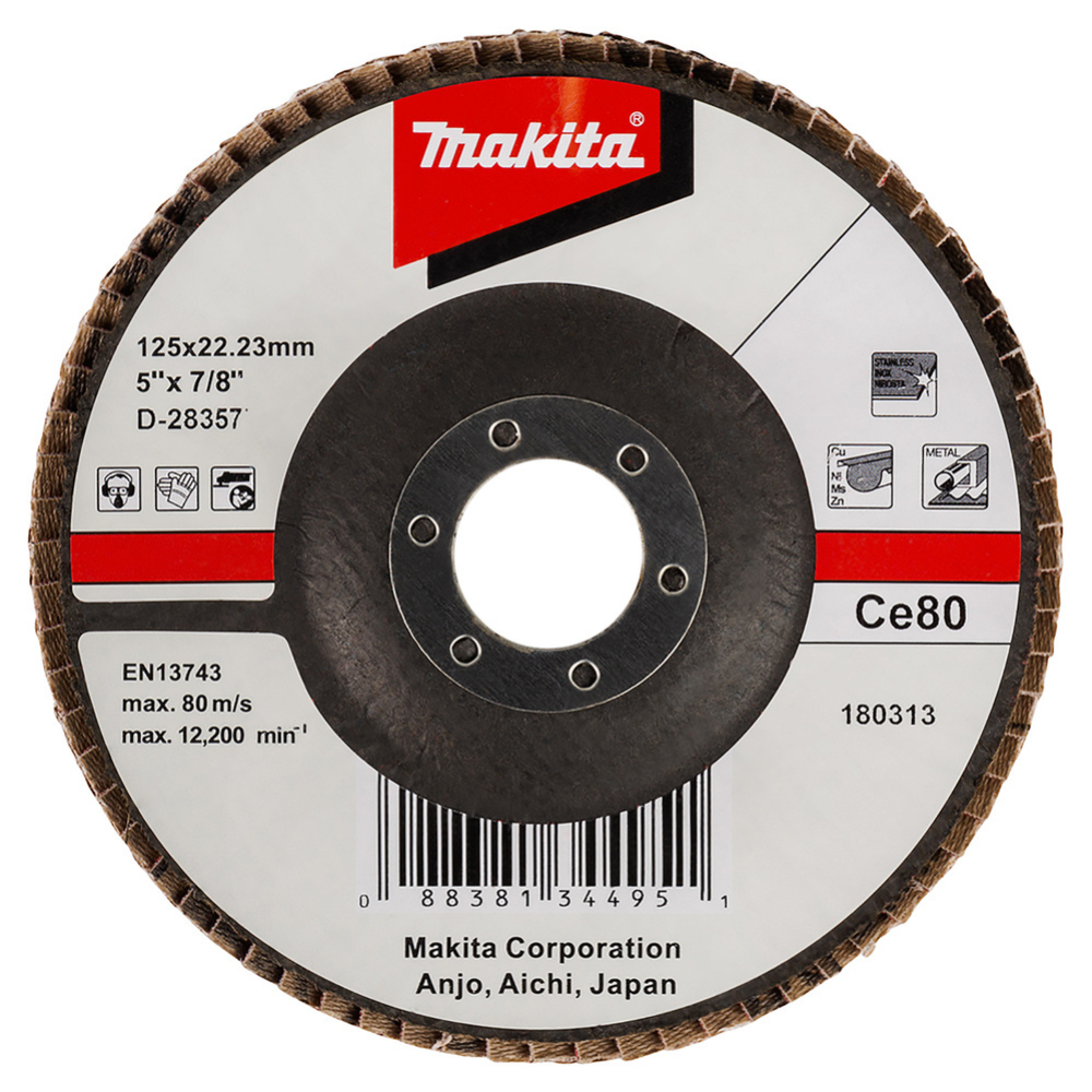 Makita - Lamelarni brusni disk keramički-aluminium oksid Ø125mm g80 - D-28357