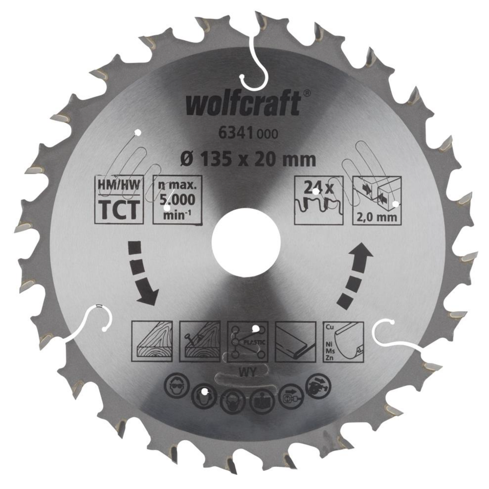 Wolfcraft - List kružne testere za akumulatorske ručne cirkulare CV Ø135 - 6341000